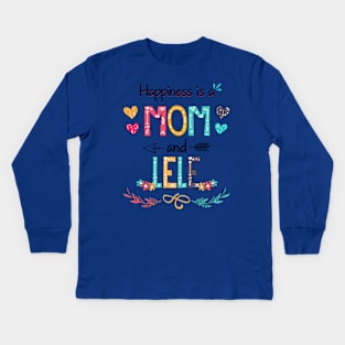 Happiness Is A Mom And Lele Wildflower Happy Mother's Day Kids Long Sleeve T-Shirt